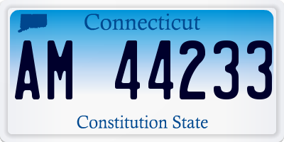 CT license plate AM44233