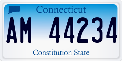 CT license plate AM44234