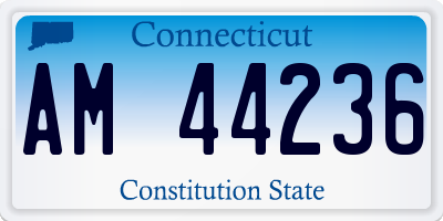 CT license plate AM44236
