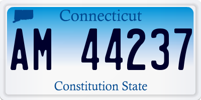 CT license plate AM44237