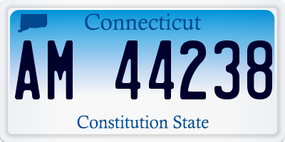 CT license plate AM44238