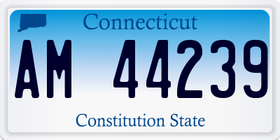 CT license plate AM44239