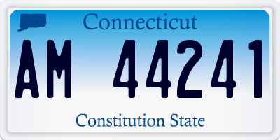 CT license plate AM44241