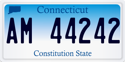 CT license plate AM44242