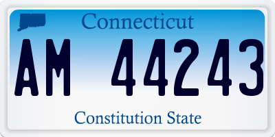 CT license plate AM44243