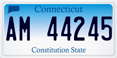 CT license plate AM44245