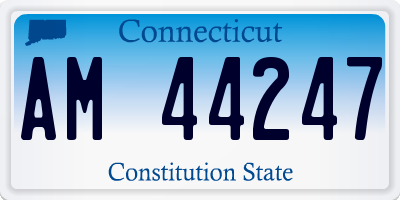 CT license plate AM44247