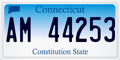 CT license plate AM44253