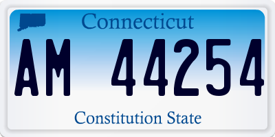 CT license plate AM44254