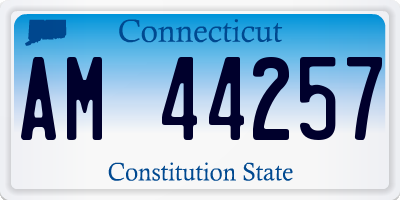 CT license plate AM44257