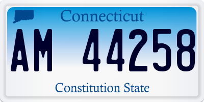 CT license plate AM44258