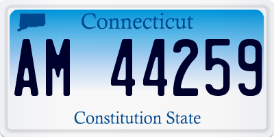 CT license plate AM44259