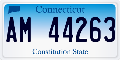 CT license plate AM44263