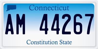 CT license plate AM44267