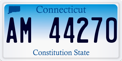 CT license plate AM44270
