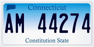 CT license plate AM44274