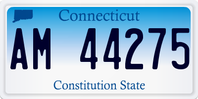CT license plate AM44275