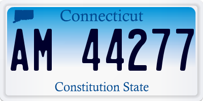 CT license plate AM44277