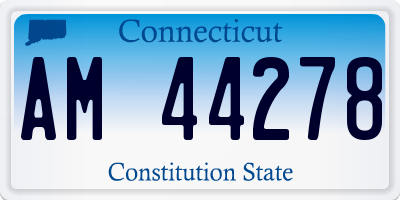 CT license plate AM44278