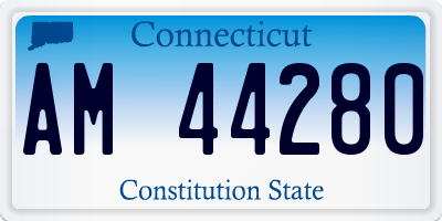 CT license plate AM44280
