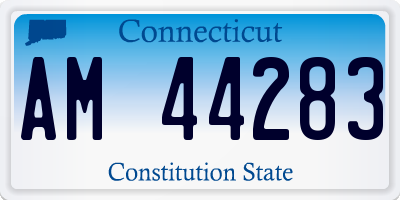 CT license plate AM44283