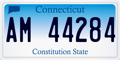 CT license plate AM44284