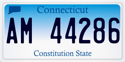 CT license plate AM44286