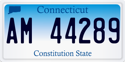 CT license plate AM44289