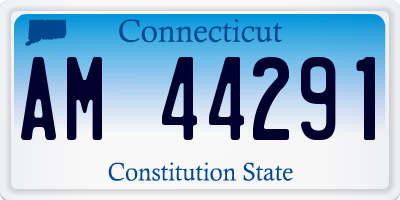 CT license plate AM44291