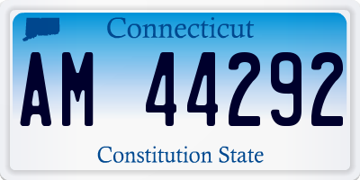 CT license plate AM44292