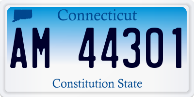CT license plate AM44301