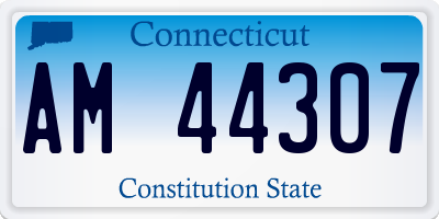 CT license plate AM44307