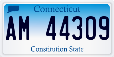CT license plate AM44309