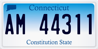 CT license plate AM44311