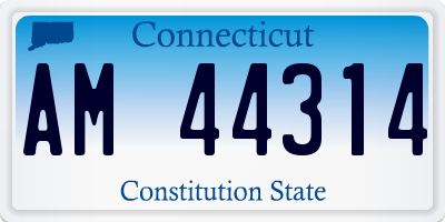 CT license plate AM44314