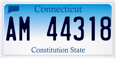 CT license plate AM44318