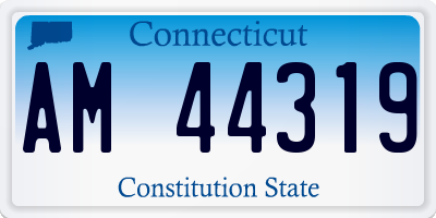CT license plate AM44319