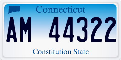 CT license plate AM44322
