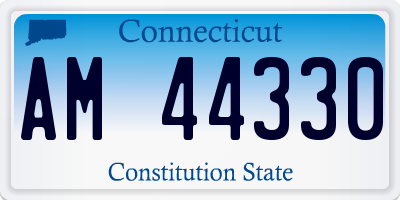 CT license plate AM44330