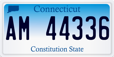 CT license plate AM44336