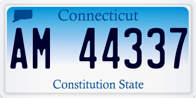 CT license plate AM44337