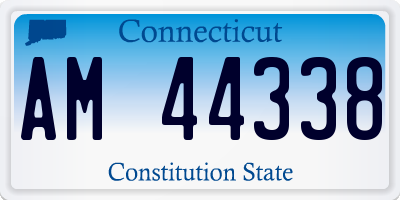 CT license plate AM44338