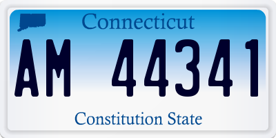 CT license plate AM44341