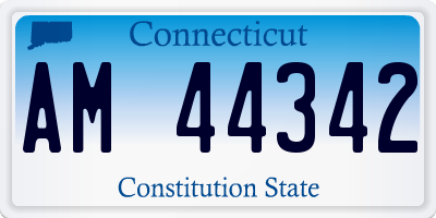 CT license plate AM44342