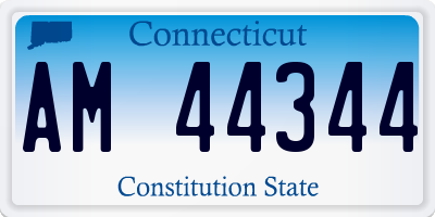 CT license plate AM44344