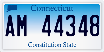 CT license plate AM44348