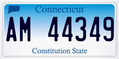 CT license plate AM44349