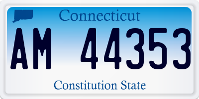 CT license plate AM44353