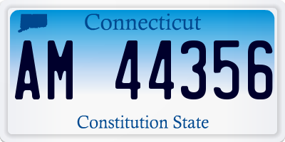 CT license plate AM44356
