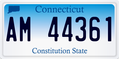 CT license plate AM44361